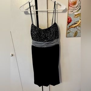 Studio Y Black and Silver Sequin Mini Dress